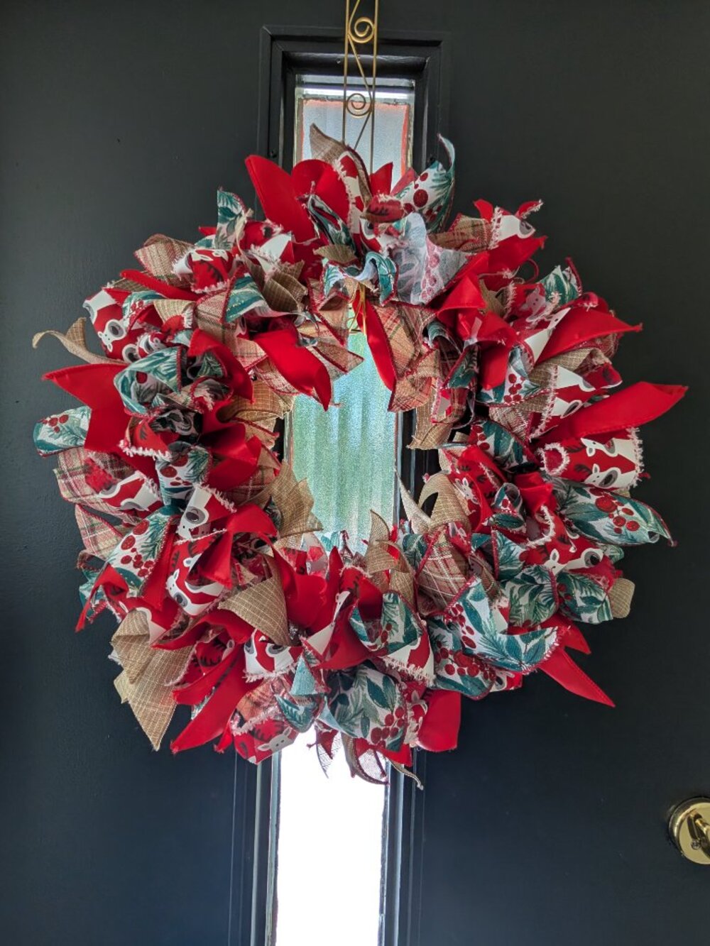 Handmade Ribbon Christmas Wreath - Picture 5 of 7